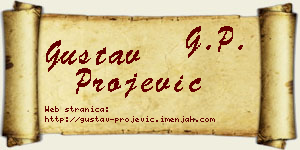 Gustav Projević vizit kartica
